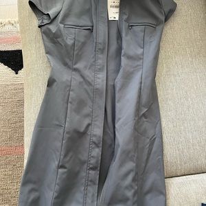 NWT Zara grey zip tshirt dress- size medium but really xsmall